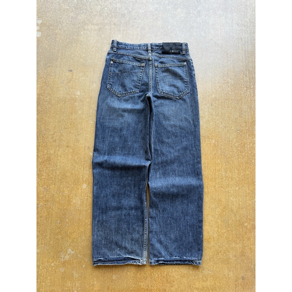 VTG Tony Hawk Baggy Dark Wash Straight Leg Denim Jeans Skater Y2K Boys 18Y 28x28